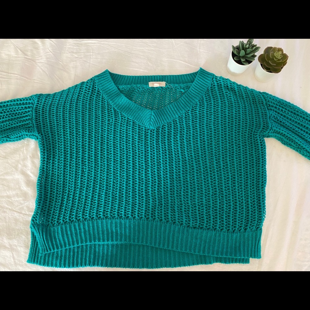 Teal Knit Top ~